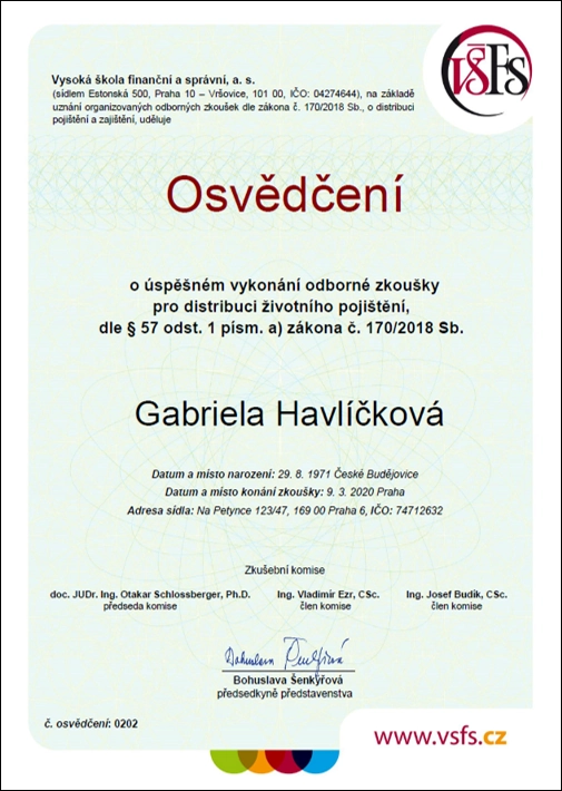 Osvědčení o odborné způsobilosti
